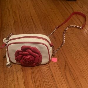 Brighton Elegant Red and White Crossbody Bag